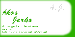 akos jerko business card