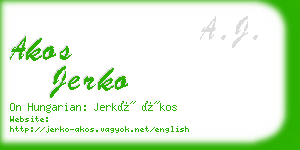 akos jerko business card